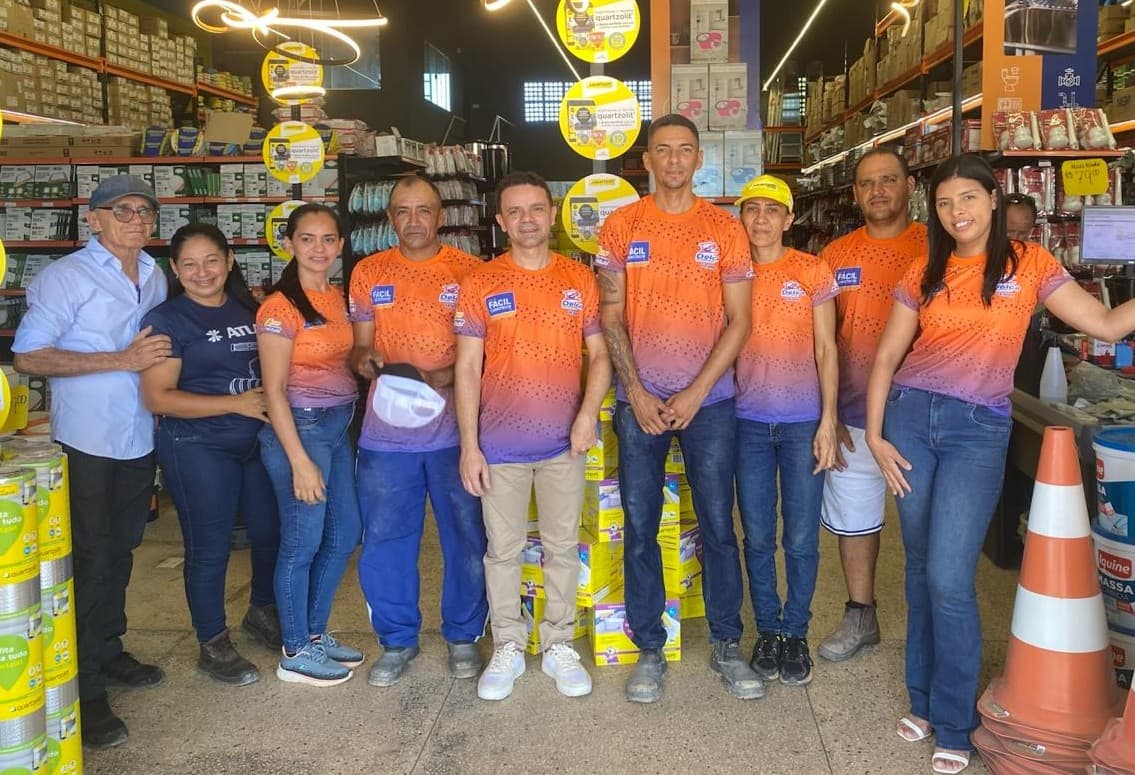 Ambiente interno da loja de materiais de construção DELCA em Parnamirim, RN